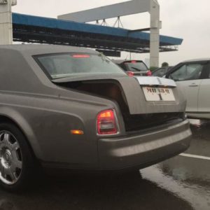 Tree branch falls on Rolls Royce Phantom