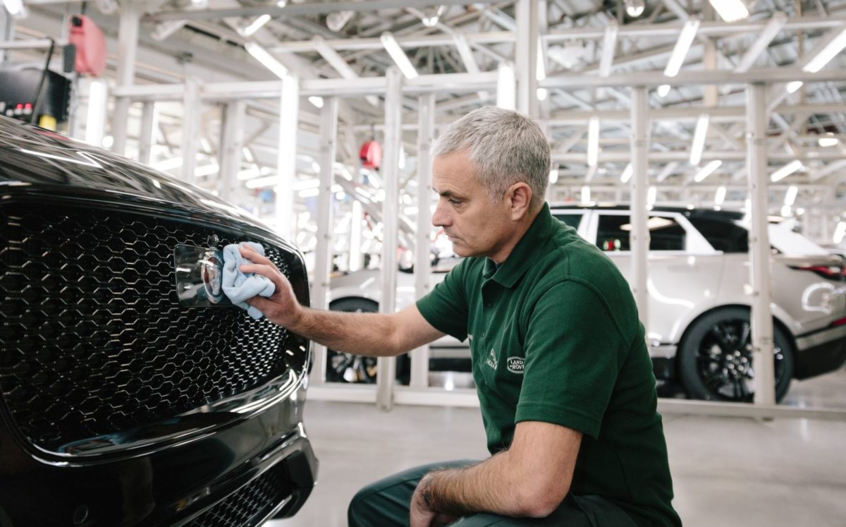 José Mourinho Makes Surprise Visit To Jaguar Production Line