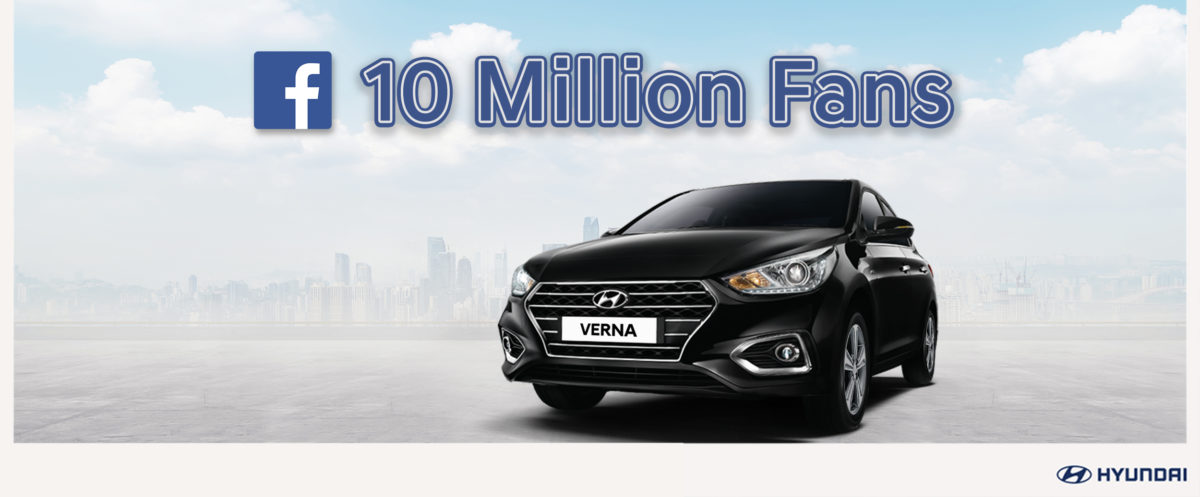 Hyundai Motor India Crosses  Million Fans on Facebook