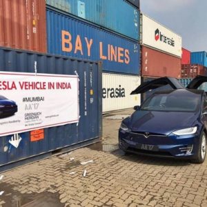 Indias First Tesla Model X Lands In Mumbai