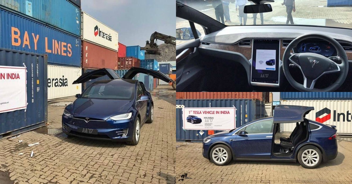 India S First Tesla Model X Lands In Mumbai Motoroids