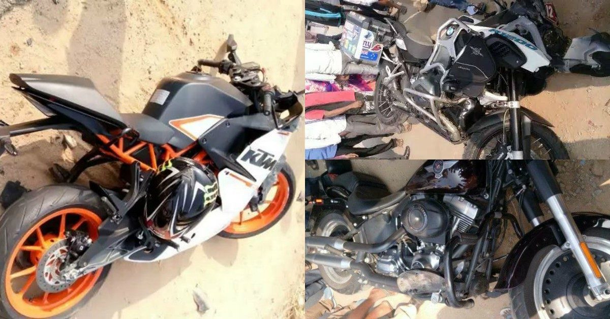 KTM accident collage