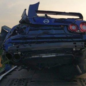 Nissan GT R Totalled Bangalore Hyderabad Highway Crash