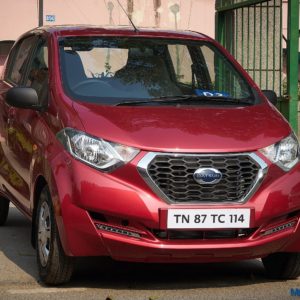 new  Datsun redi GO AMT red