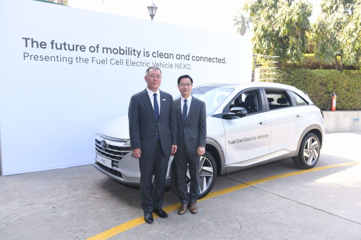 Hyundai NEXO And IONIQ Electric Vehicles Showcased At India Korea Business Summit