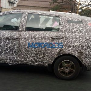 More Spyshots of upcoming MPV from Mahindra