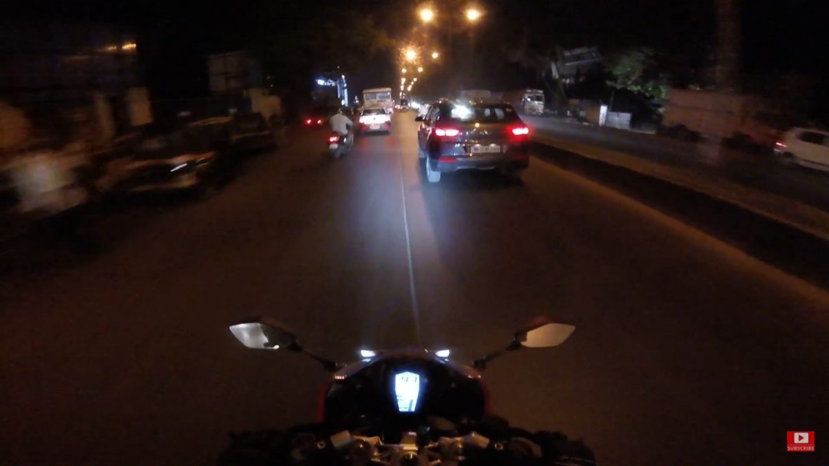 TVS Apache RR Headlight Performance