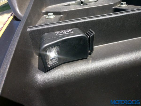 TVS NTORQ 125: USB charger with light TVS NTORQ 125 Review: USB charger with light