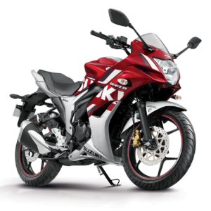 Suzuki Gixxer SF Candy Sonoma Red Metallic Sonic Silver