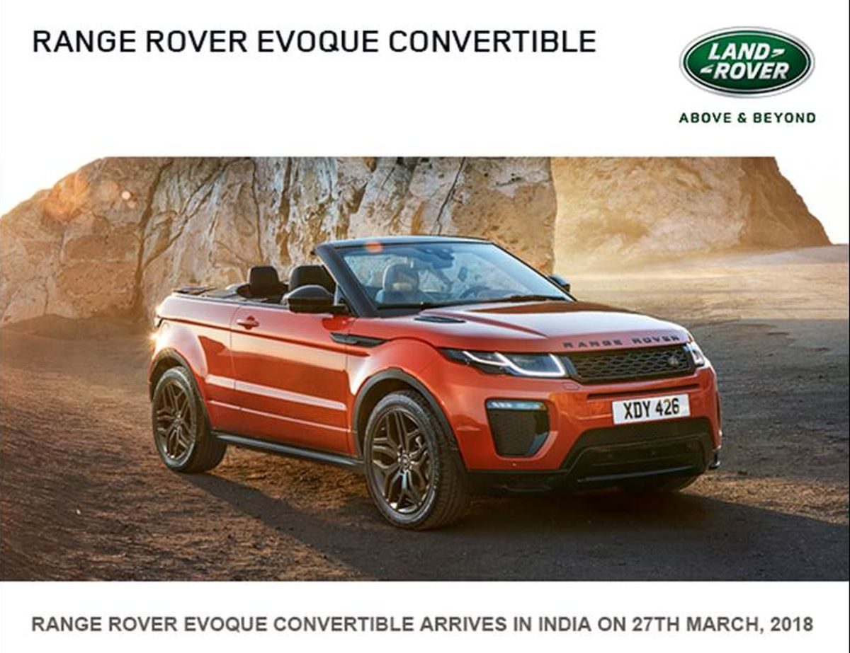 Land Rover Range Rover Evoque Convertible India Launch