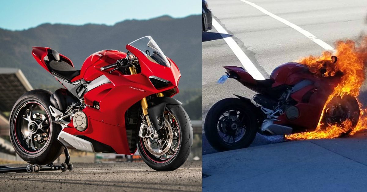 New Ducati Panigale V S Burst Into Flames Feature Image