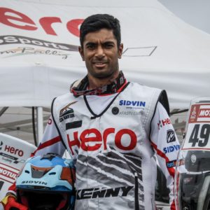 Hero MotoSports Team Rally rider CS Santosh