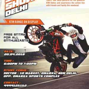 KTM India To Organise Stunt Show in Delhi On April