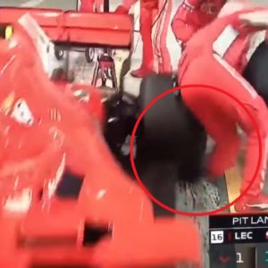 Kimi Raikkonen Runs Over Mechanic