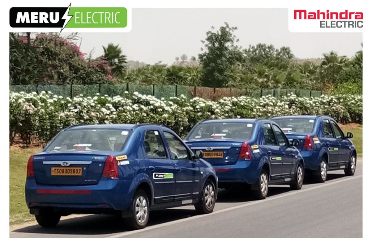 Mahindra and Meru EV Taxi