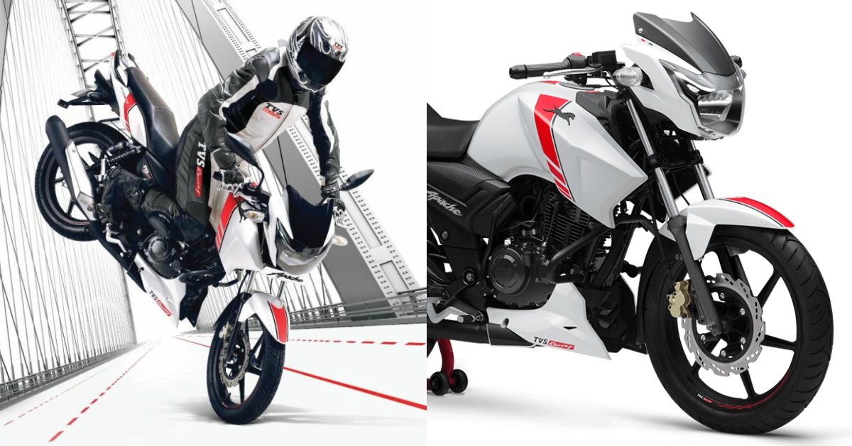 New TVS Apache RTR  White Race Edition Feature Image