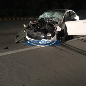 Skoda Rapid Crash Yamuna Expressway