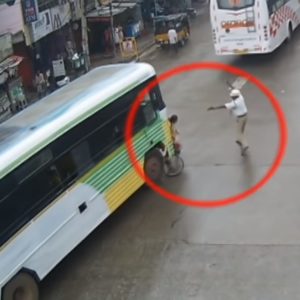 Alert Traffic Cop Saves A Girl From Fatal Accident