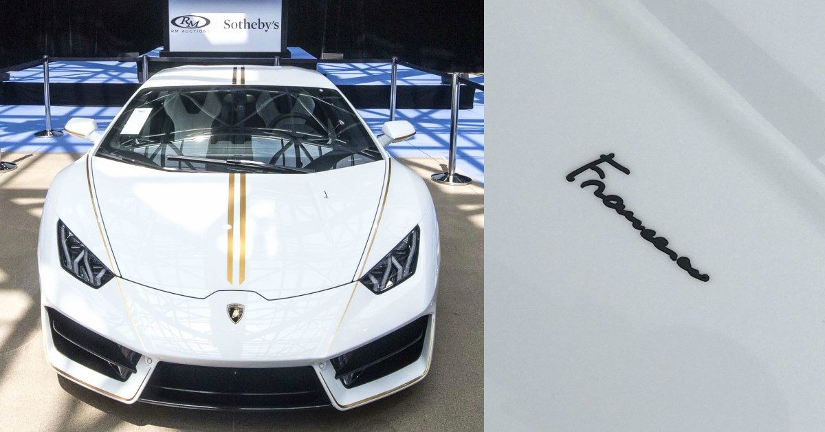 Huracan Pope Francis Auctioned Feature Image