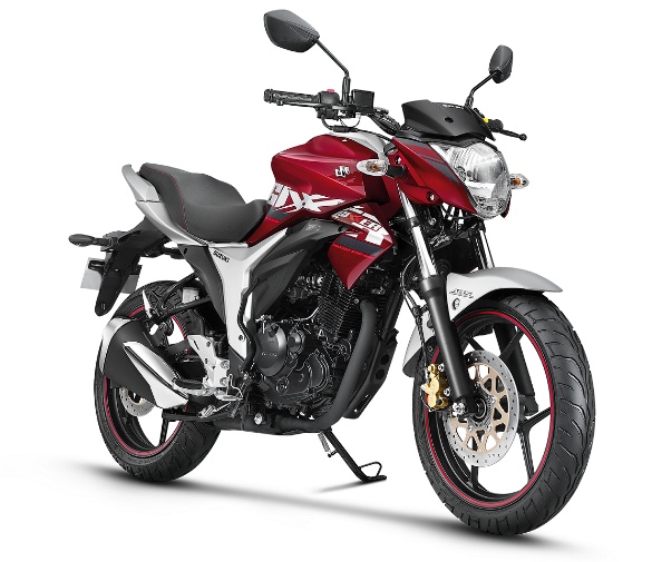 Suzuki Gixxer ABS Candy Red Metallic Sonic Silver