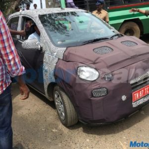 Upcoming Hyundai Santro spotted testing