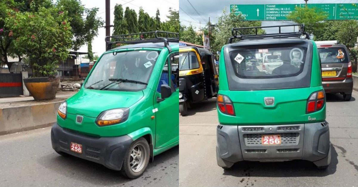 Bajaj Qute CNG Spied In India Feature Image