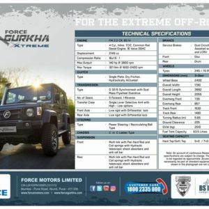 Leaked Brochure Reveals Details Of The Upcoming New Force Gurkha Xtreme