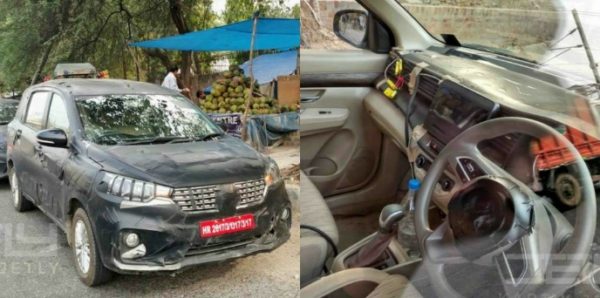 New  Maruti Suzuki Ertiga facelift interior leak collage