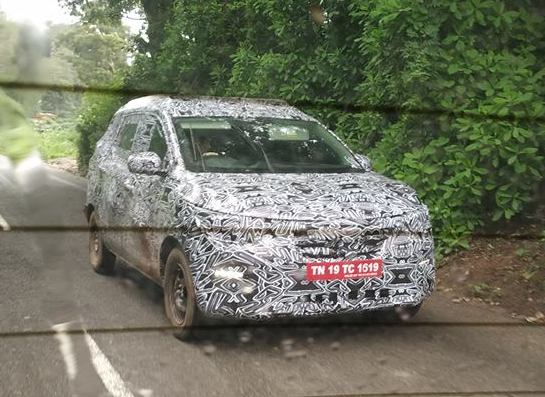 New Renault compact MPV spied testing in India