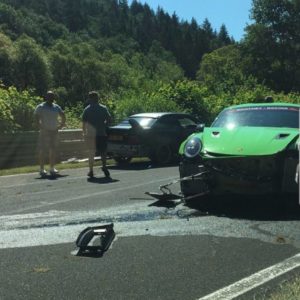 Brand New Porsche  GT RS Suffers Massive Damages In Nurburgring Crash