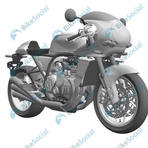 Honda Six Cylinder Retro Motorcycle Patent Images