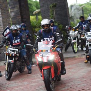 TVS Apache Owners Groups Ride To ‘Race to the Clouds’ Flagged Off From New Delhi