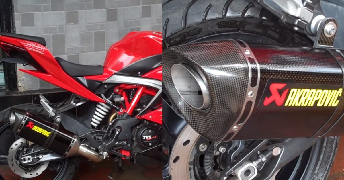 TVS Apache RR Akrapovic Feature Image