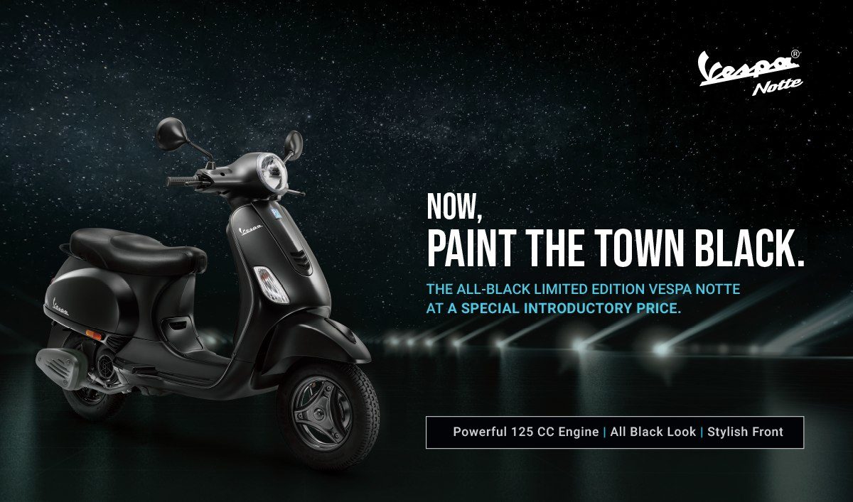Vespa Notte  Launched In India Official Release