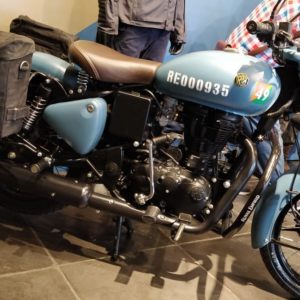 Royal Enfield Classic Signals launch blue side