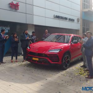 Lamborghini Urus first in india ouside showroom