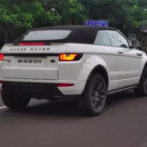 Range Rover Evoque Convertible review rear quarter rolling