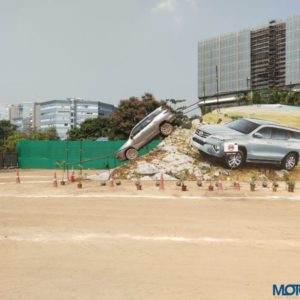 Fortuner off road camp slope down steep