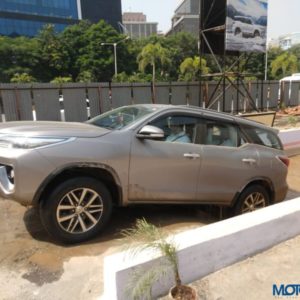 Fortuner off road camp water trench exit