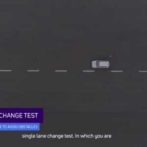 Harrier Double lane change test