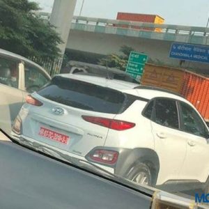 Hyundai Kona EV Spied Testing Rear Three Quarter