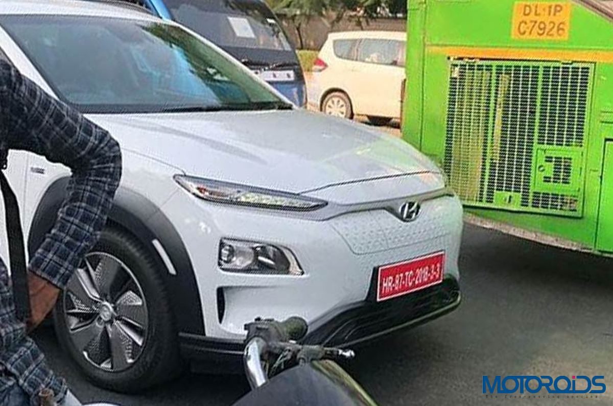 Hyundai Kona EV Spied Testing Front View