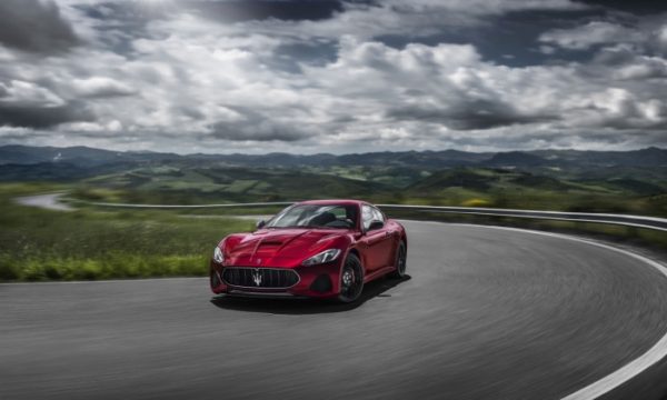 Maserati rolling on road