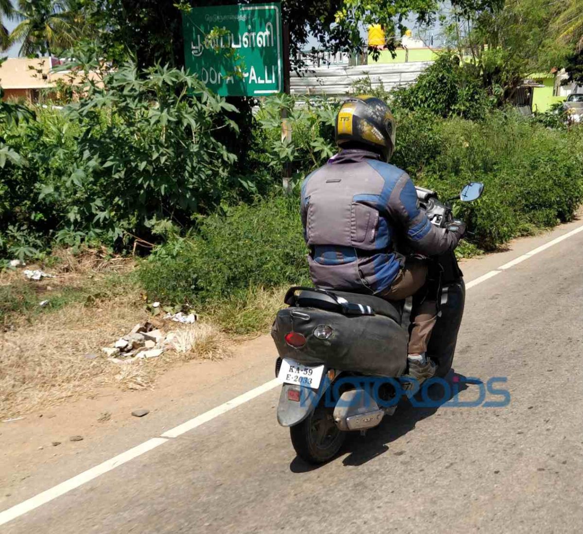 New TVS Wego spied rear