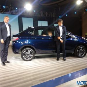 Tata Tigor Facelift launch side with dignitaries