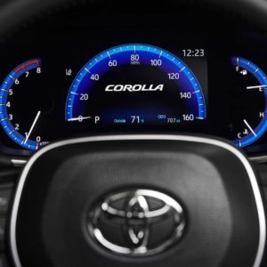 toyota corolla sedan instrument console
