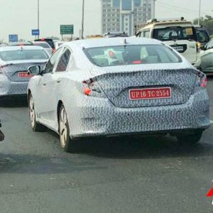 honda civic test mules mumbai rear