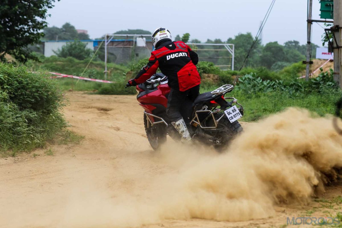 DUCATI DRE Off road days Multistrada sideways