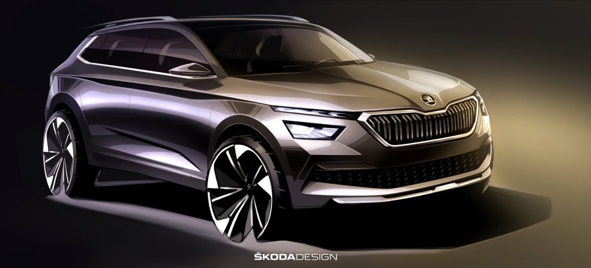 First sketches of the ŠKODA KAMIQ front