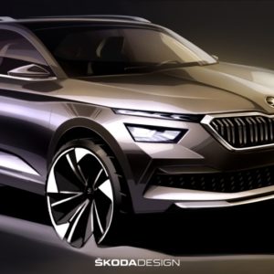 First sketches of the ŠKODA KAMIQ front